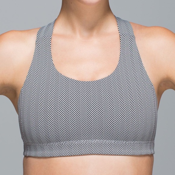 LULULEMON ALL SPORT BRA GIANT HERRINGBONE 4 - Picture 1 of 6